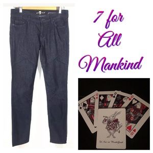 7 For All Mankind Gwenevere Skinny Jeans Dark Wash